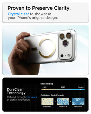 Spigen iPhone 18 Pro Ultra Hybrid (MagFit) - Clear Gold - feature illustration 71
