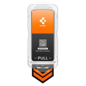 Spigen Galaxy S26 EZ Fit Pro HD Privacy – alignment tray front view