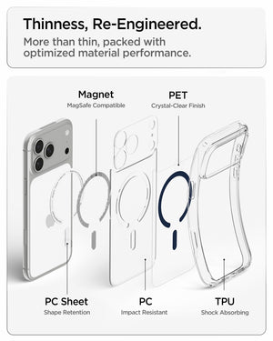 Spigen iPhone 18 Pro Ultra Hybrid (MagFit) - Clear Deep Blue - feature illustration 64