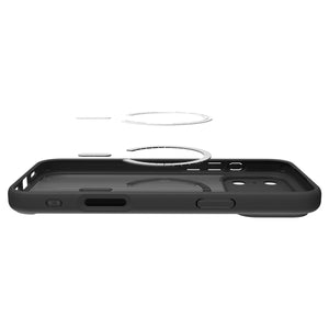 Spigen iPhone 18 Pro Max Ultra Hybrid Matte (MagFit) - Frost Black Orange - case detail 24