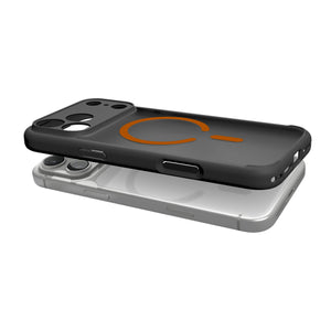 Spigen iPhone 18 Pro Max Ultra Hybrid Matte (MagFit) - Frost Black Orange - case detail 32