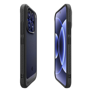 Raised screen and camera edges on Spigen Rugged Armor for Xiaomi 17