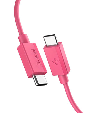 Spigen Essential EB6010CC 60W 480Mbps USB-C to USB-C cable in Pink