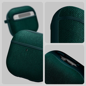 Angle overview of Spigen Urban Fit Midnight Green AirPods 4 case