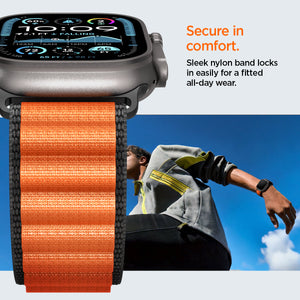 Spigen Apple Watch 49/46/45/44mm Band – WBF1 – Black Orange – product detail image 12