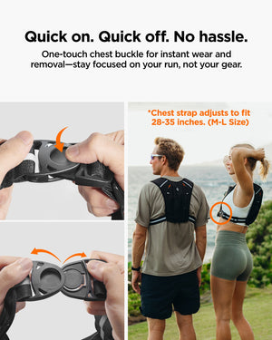 Spigen Running Vest – Dynamic Shield A720 — Black M–L, fit, construction or use view 12