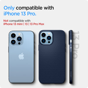 Spigen Liquid Air case for iPhone 13 Pro in Navy Blue – exact-device compatibility guide