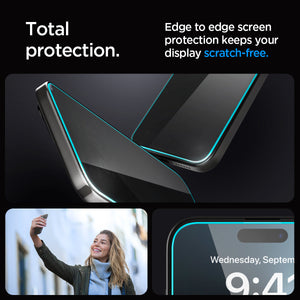 Spigen iPhone 15 Pro Screen Protector GLAS.tR EZ Fit Privacy (2 Pack) view 11