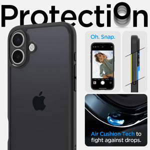 Spigen iPhone 16 Case – Ultra Hybrid – Matte Black – detail image 5