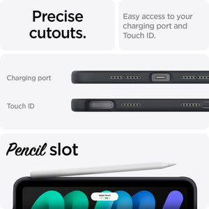 Spigen iPad Mini 7 / iPad Mini 6 Case – Nano Pop – Black Sesame – product detail image 14