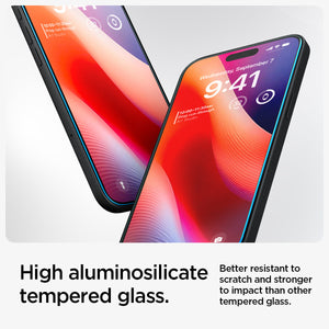 Spigen iPhone 16 Plus / iPhone 15 Plus Screen Protector – GLAS.tR EZ Fit (2 Pack) – Clear – product image 3