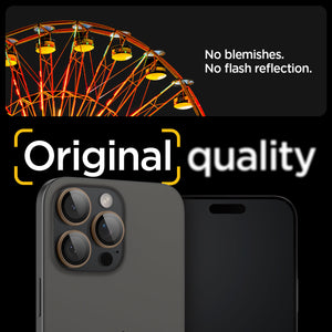 Spigen iPhone 16 Pro Max / 16 Pro Lens Protector – Optik Pro EZ Fit – Desert Titanium product image 10