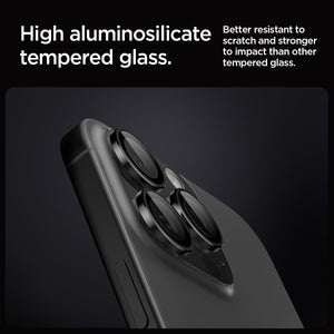 Spigen iPhone 16 Pro Max / 16 Pro Lens Protector – Optik Pro EZ Fit – Black product image 8