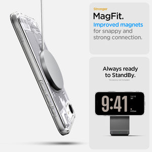 Spigen iPhone 17e and iPhone 16e Case – Ultra Hybrid Zero One (MagFit) – Zero One White – detail image 11