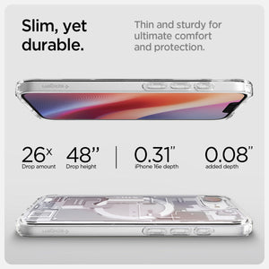 Spigen iPhone 17e and iPhone 16e Case – Ultra Hybrid Zero One (MagFit) – Zero One White – detail image 13