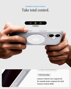 Spigen iPhone 17 Ultra Hybrid Classic MagFit case in Classic Silver - Camera Control cover