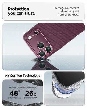 Spigen iPhone 18 Pro Liquid Air Dark Cherry – Air Cushion corner protection