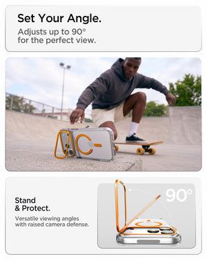 Spigen iPhone 18 Pro Ultra Hybrid Optik S (Mag Fit) - Clear Orange - image 12
