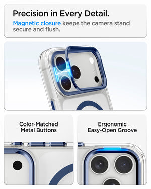 Spigen iPhone 18 Pro Ultra Hybrid Optik S (Mag Fit) - Clear Deep Blue - image 13