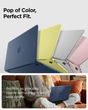Spigen Air Skin Frost Indigo exact-fit shell for MacBook Neo 13-inch