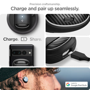 Spigen Google Pixel Buds Pro 2 Case - Rugged Armor - Matte Black - image 16