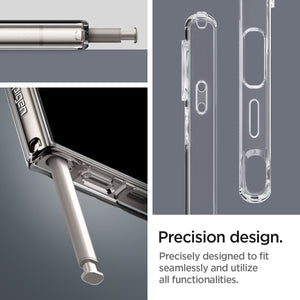 Galaxy S24 Ultra Case Liquid Crystal in Crystal Clear precision design. precisely designed to fit seamlessly and utilize all functionalities.