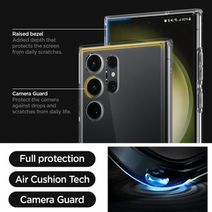 Spigen Ultra Hybrid case for Galaxy S23 Ultra in Crystal Clear – detail image 13