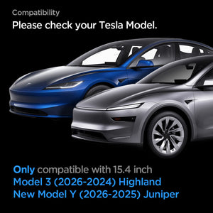 Spigen Tesla Model 3 / Model Y Screen Protector (15.4") Screen Protector GLAS.tR EZ Fit Anti-Glare view 3