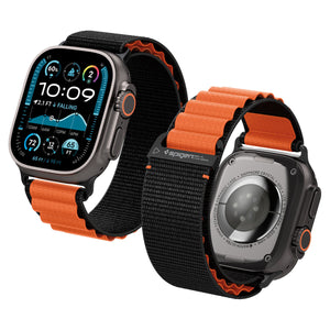 Spigen Apple Watch 49/46/45/44mm Band – WBF1 – Black Orange – white-background main image