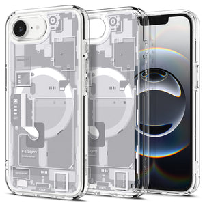 Spigen iPhone 17e and iPhone 16e Case – Ultra Hybrid Zero One (MagFit) – Zero One White – main image