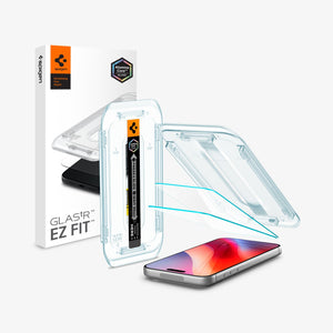 Spigen iPhone 18 Pro Max Screen Protector – GLAS.tR EZ Fit, Online Version – 2 Pack – 2 Pack retail packaging and installation trays
