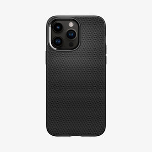 Spigen iPhone 14 Pro Case – Liquid Air - Matte Black - back view