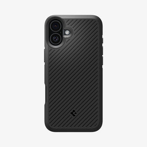 Spigen Core Armor case for iPhone 16 Plus in Matte Black – rear view main image