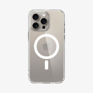 Spigen Ultra Hybrid (MagFit) case for iPhone 15 Pro in White – product image