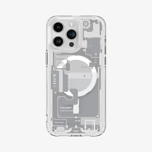 Spigen Ultra Hybrid Zero One (MagFit) case for iPhone 15 Pro in Zero One White – product image