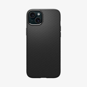 Spigen Liquid Air case for iPhone 15 Plus in Matte Black – product image