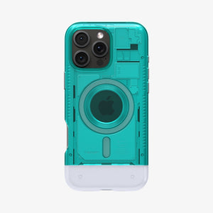 Spigen iPhone 16 Pro Classic C1 MagFit case in Bondi Blue - rear product view