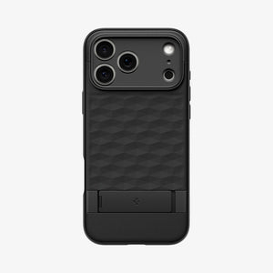 Spigen iPhone 17 Pro Parallax S MagFit case in Matte Black - back product view