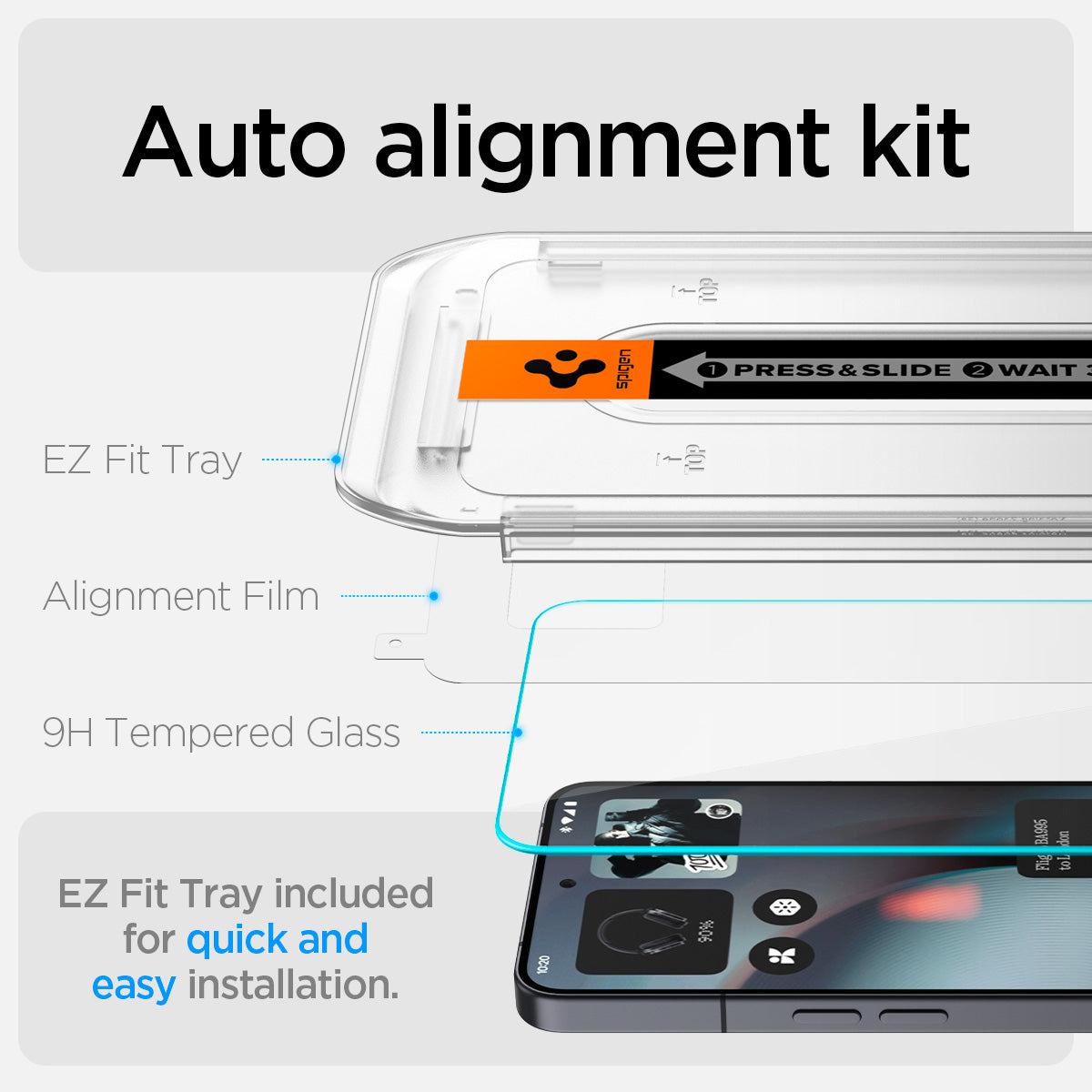 Spigen Nothing Phone (3) Screen Protector Glas.tR EZ Fit (2 Pack) view 8