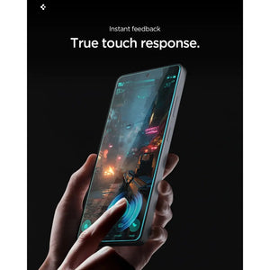 Spigen Galaxy S26 Screen Protector – GLAS.tR EZ Fit Pro (Anti-Reflection, 2 Pack) — product fit, construction or installation view 6