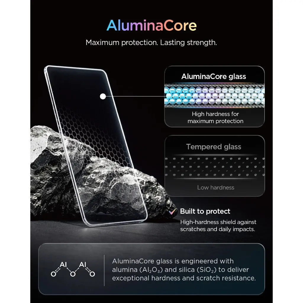 Spigen iPhone 18 Pro Max Screen Protector – GLAS.tR EZ Fit Pro HD, Offline Version – 2 Pack – AluminaCore glass