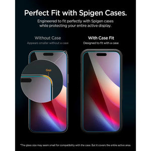 Spigen iPhone 18 Pro Max Privacy Screen Protector – GLAS.tR EZ Fit Pro HD, Offline Version – 2 Pack – Case-friendly fit