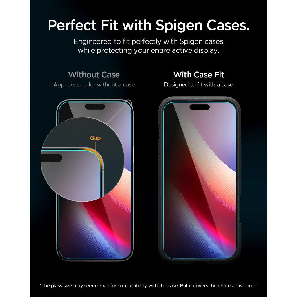 Spigen iPhone 18 Pro Privacy Screen Protector – GLAS.tR EZ Fit Pro HD, Offline Version – 2 Pack – Case-friendly fit