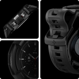 Spigen Galaxy Watch 4 Classic 46mm Case + Band - Rugged Armor Pro - Black - image 3