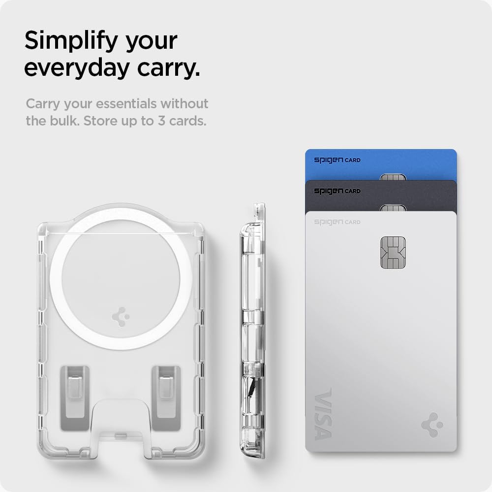 Spigen Ultra Hybrid MagFit 3-Card Wallet - Crystal Clear - image 4