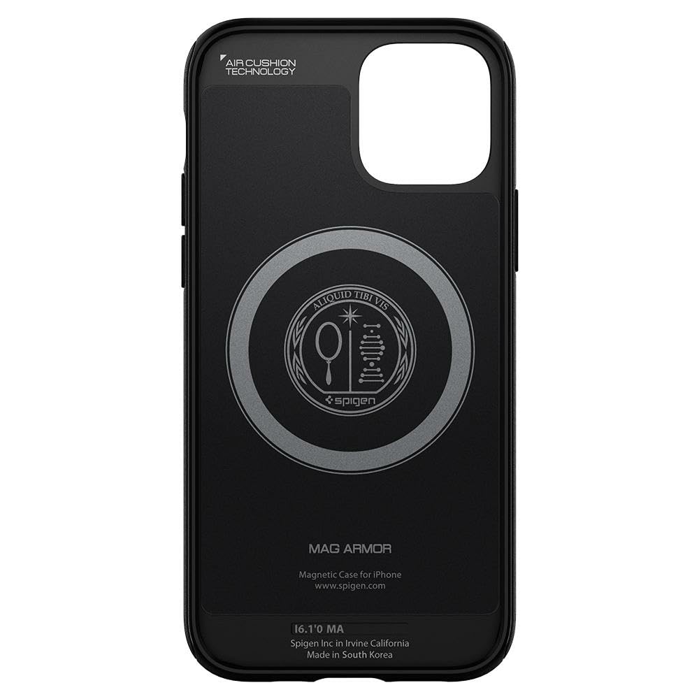 Spigen iPhone 12 and 12 Pro Case Mag Armor MagFit - Matte Black - image 6