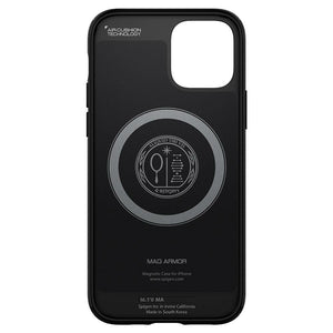 Spigen iPhone 12 and 12 Pro Case Mag Armor MagFit - Matte Black - image 6