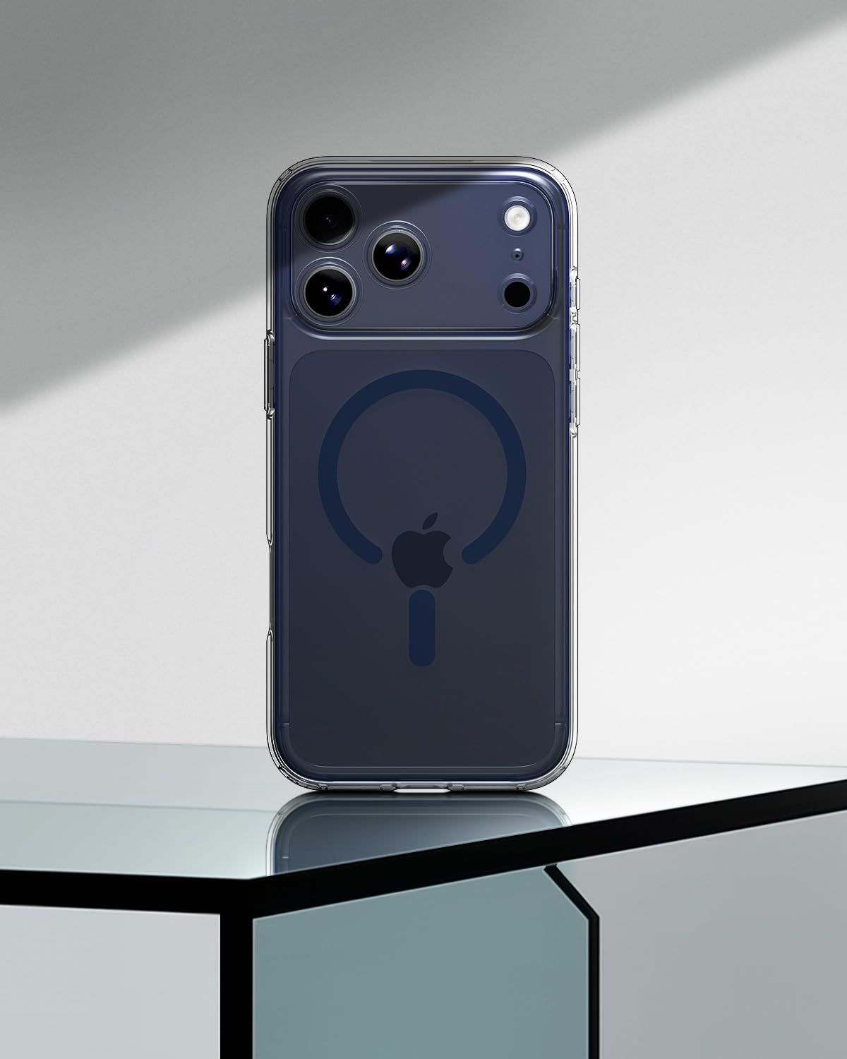 Spigen iPhone 17 Pro Max Case - Ultra Hybrid (MagFit) - Clear Deep Blue