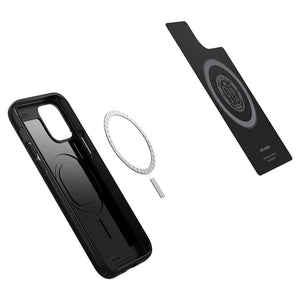Spigen iPhone 12 and 12 Pro Case Mag Armor MagFit - Matte Black - image 4