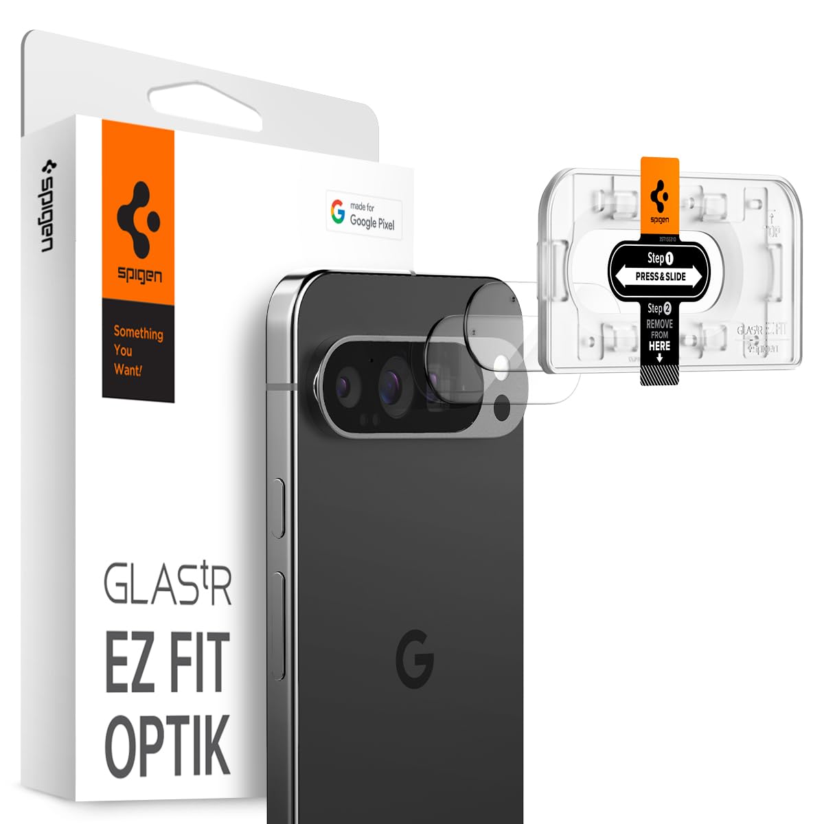 Spigen Glas.tR EZ Fit Optik Google Pixel 9 Pro XL Camera Lens Protector 2 Pack - Crystal Clear - image 1